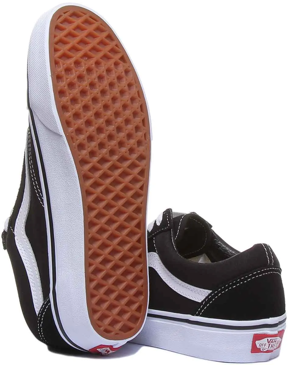 Vans Classic Old Skool In Black White For Women