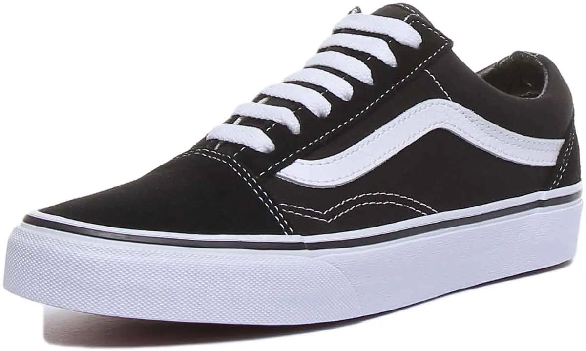 Vans Classic Old Skool In Black White For Women