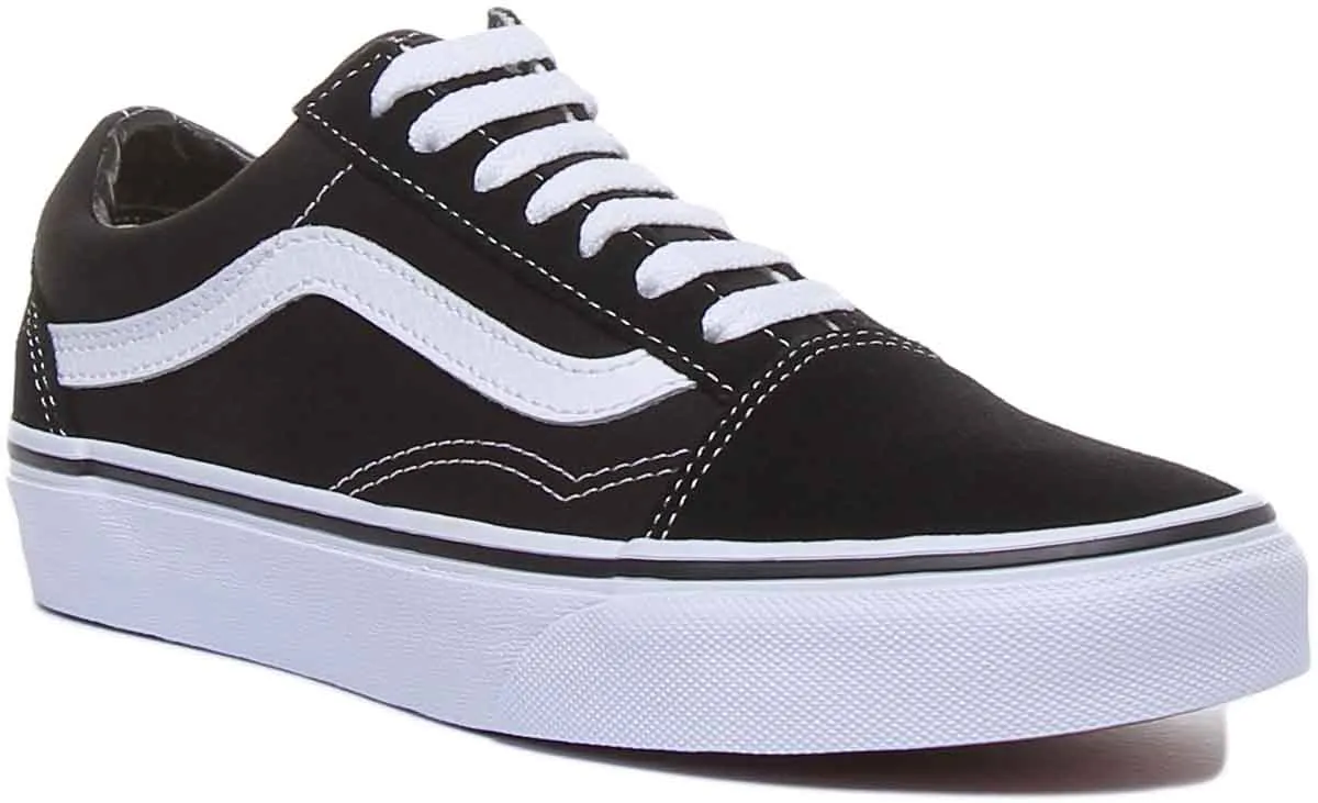 Vans Classic Old Skool In Black White For Women