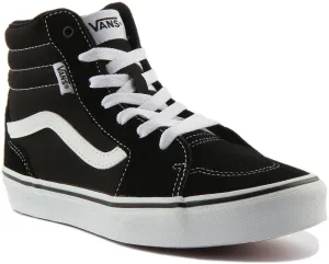 Vans Filmore Hi In Black White For Junior