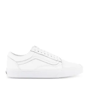 Vans Old Skool Adults Premium Leather White Unisex Clearance