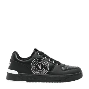 Versace Jeans Couture Black Starlight Low Top Leather Trainers