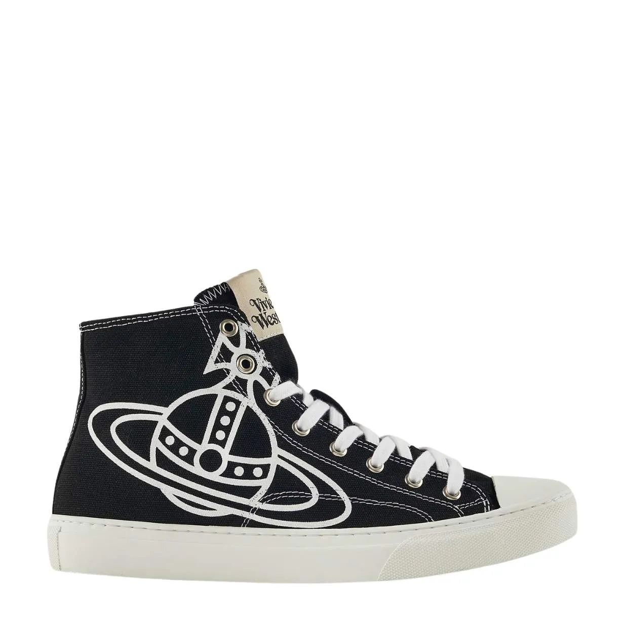 Vivienne Westwood Plimsoll Black High Top Trainers