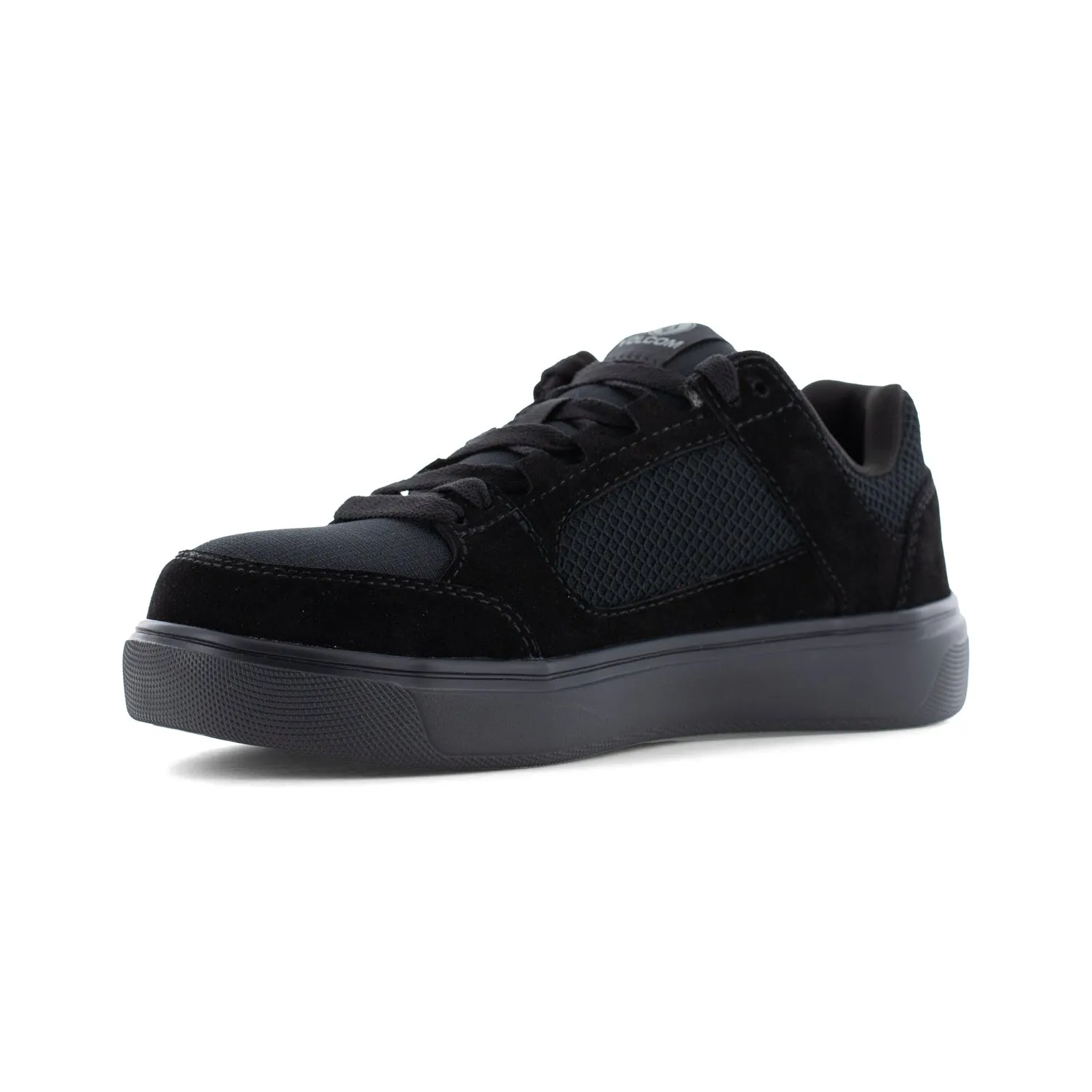 Volcom Womens Evolve Triple Black Suede Skate Work Shoes