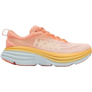 Women's Hoka One One Bondi 8 Shell Coral/Peach Parfait Mesh