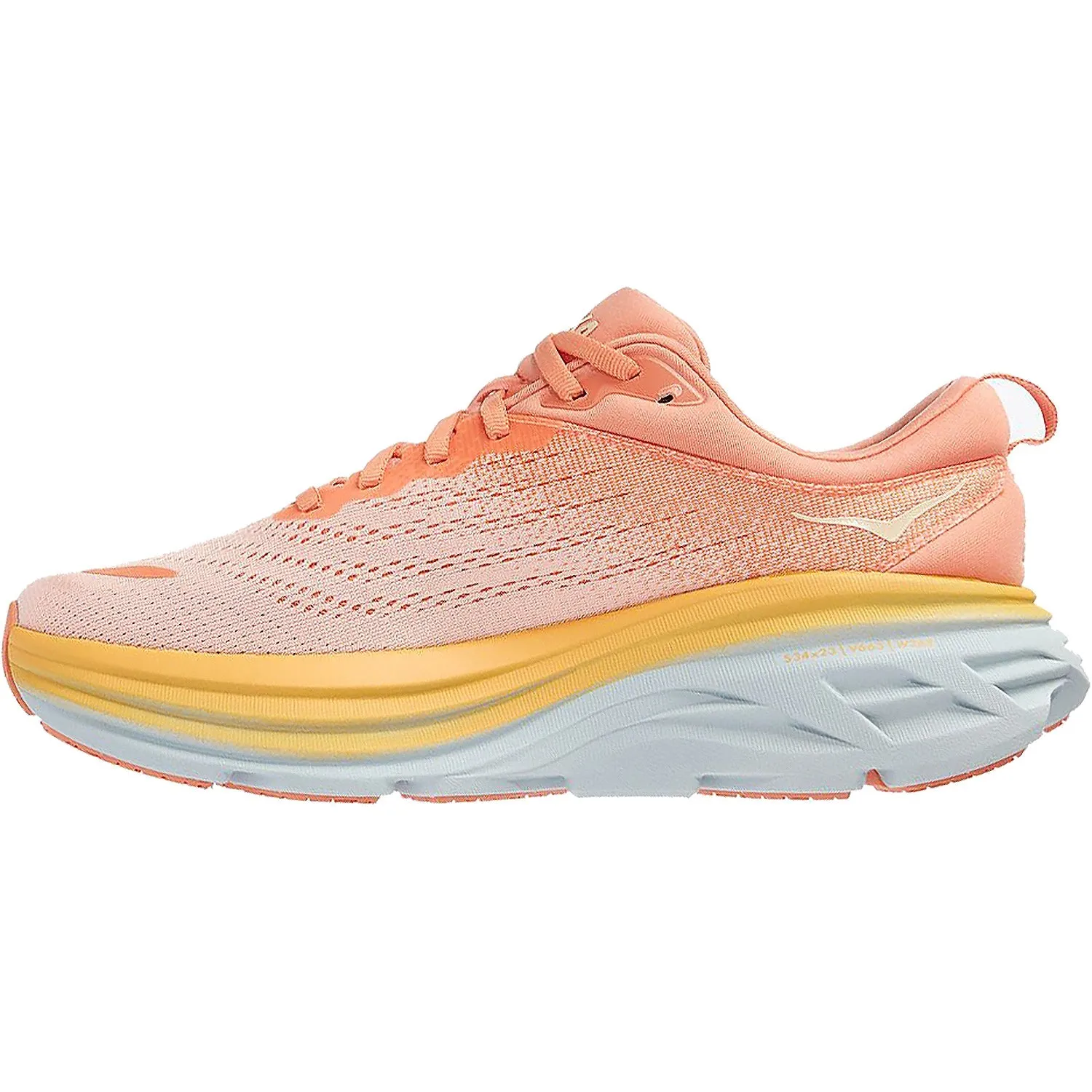 Women's Hoka One One Bondi 8 Shell Coral/Peach Parfait Mesh