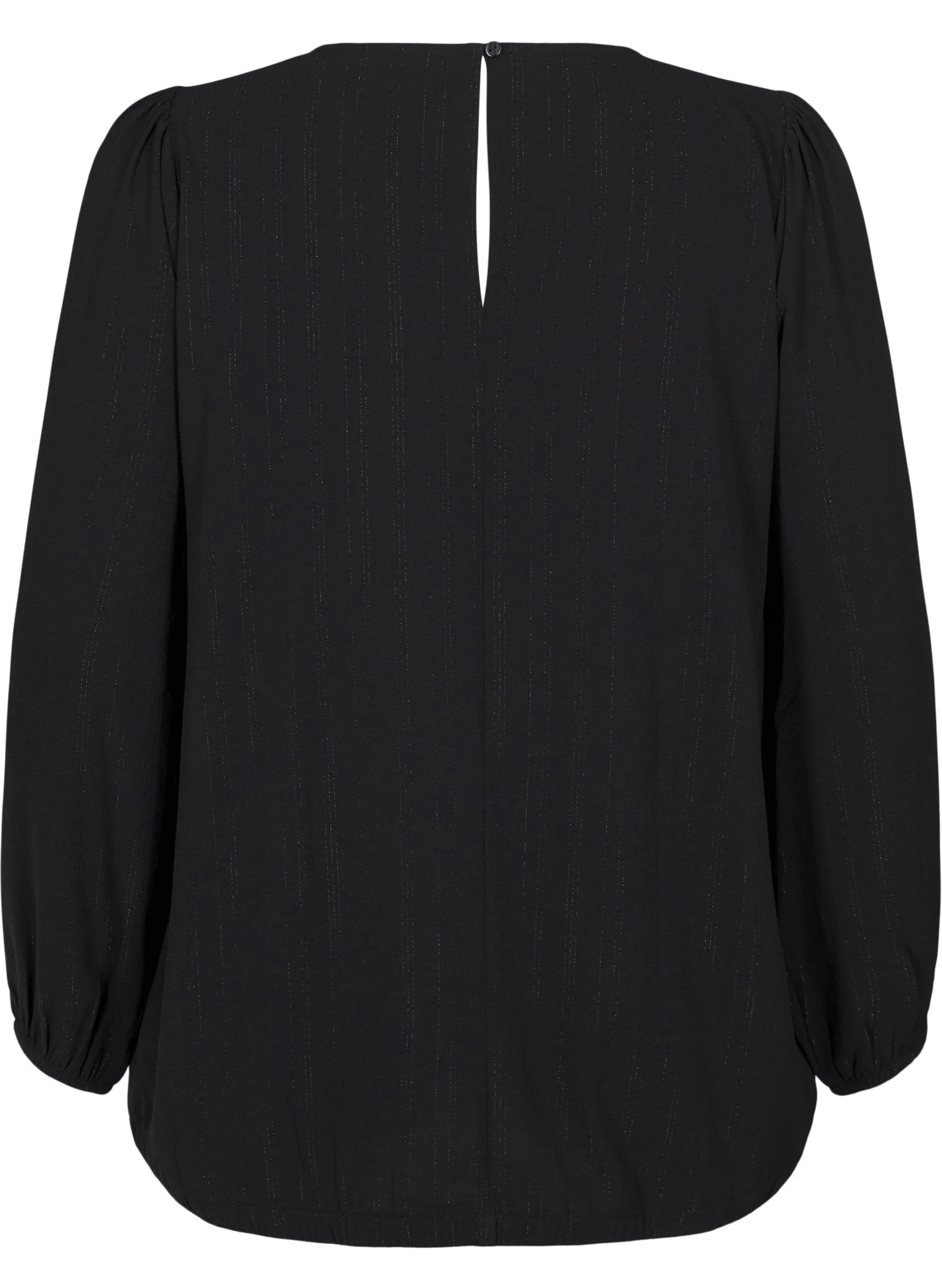 Zizzi Anni Blouse in Black Glitter